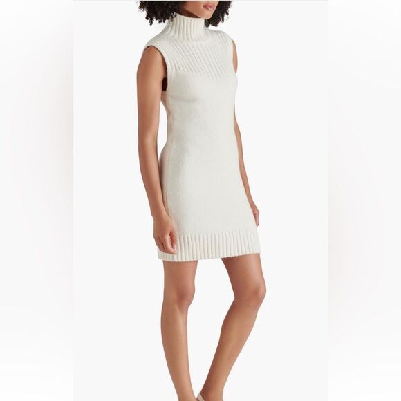 Steve Madden Sleeveless Turtle Neck Mini Sweater Dress - Picture 2 of 11
